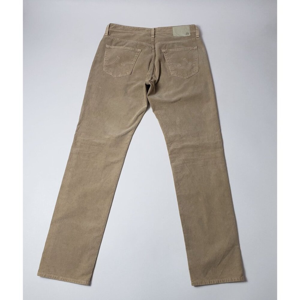 AG Adriano Goldschmied The Graduate Tailored Leg Corduroy Trouser Mens 32x34 Tan - Picture 10 of 16
